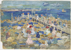 maurice watercolor watercolors sketchbook prendergast paintings metropolitan museum sept 7th through
