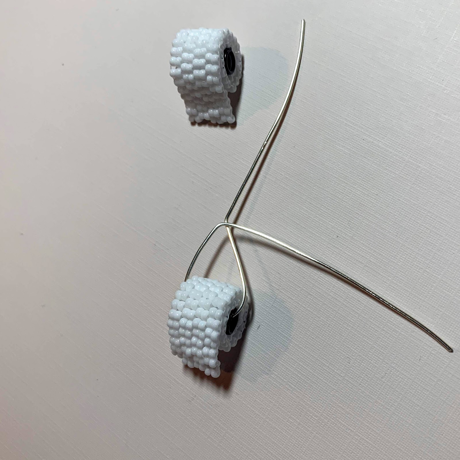 Lisa Yang Jewelry Beaded Toilet Paper Roll Earrings