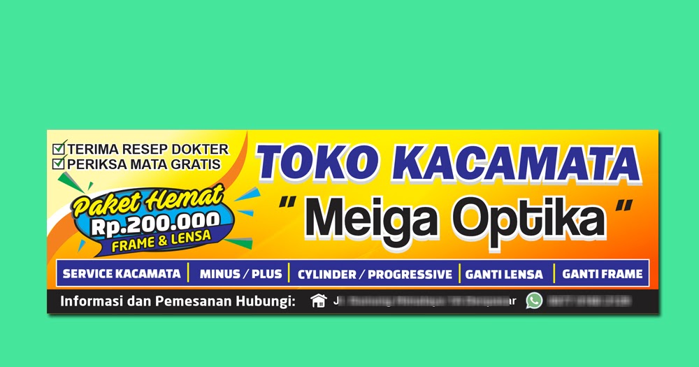 Download Desain Banner Optik Kacamata Sederhana Tips