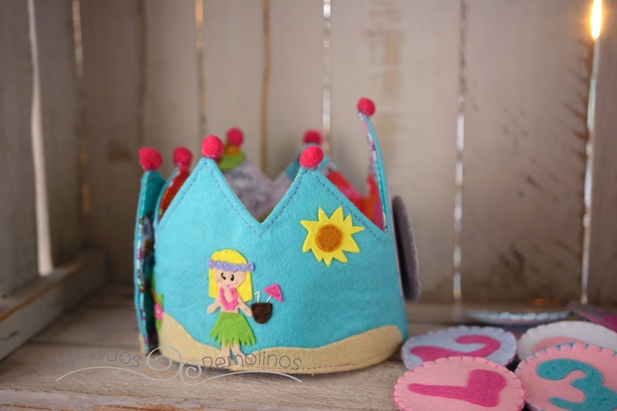 Corona de cumpleaños aloha