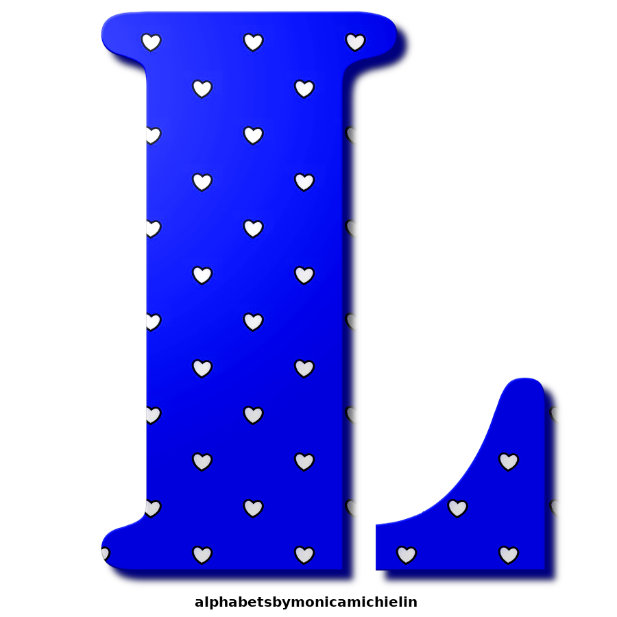 M. Michielin Alphabets: BLUE HEARTS POLKA DOTS ALPHABET, NUMBERS AND ...