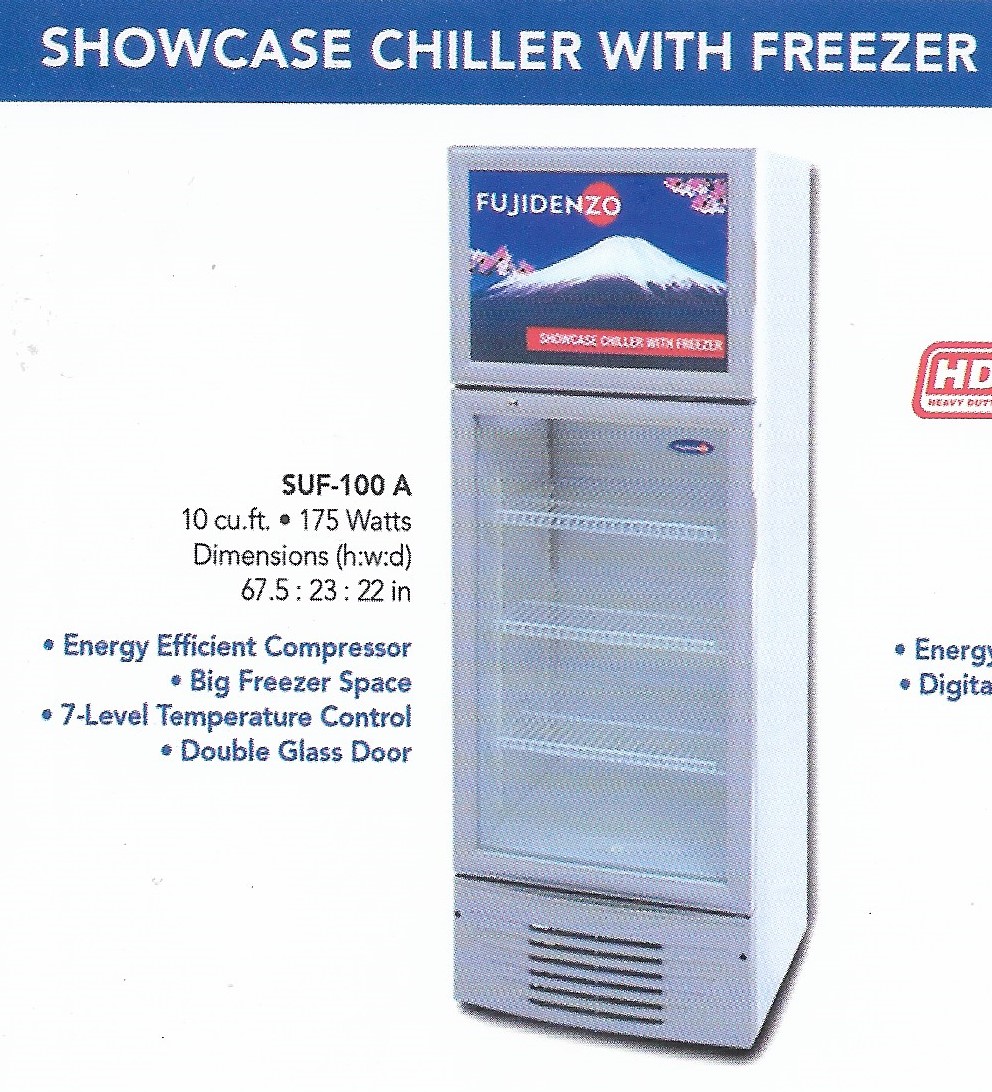 FUJIDENZO SHOWCASE CHILLER WITH FREEZER