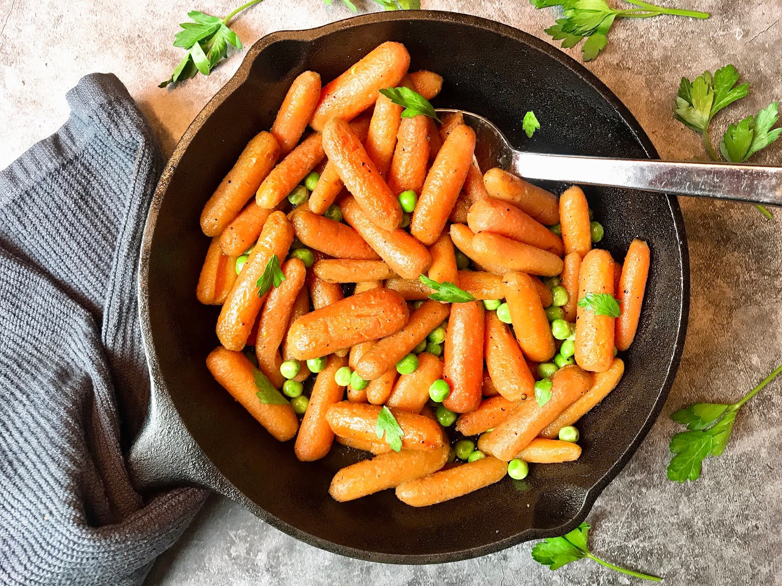 Honey Butter Peas and Carrots