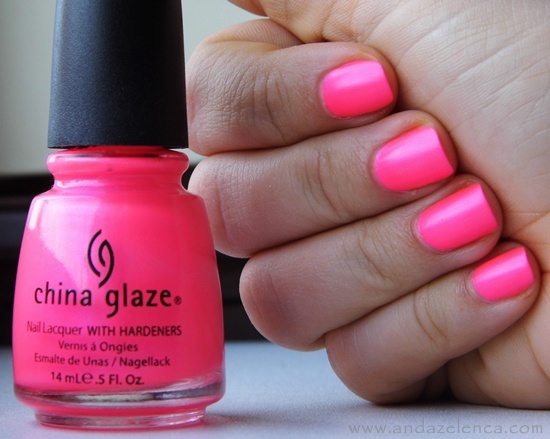 China Glaze Nail Lacquer in "Pink Voltage" - wide 1