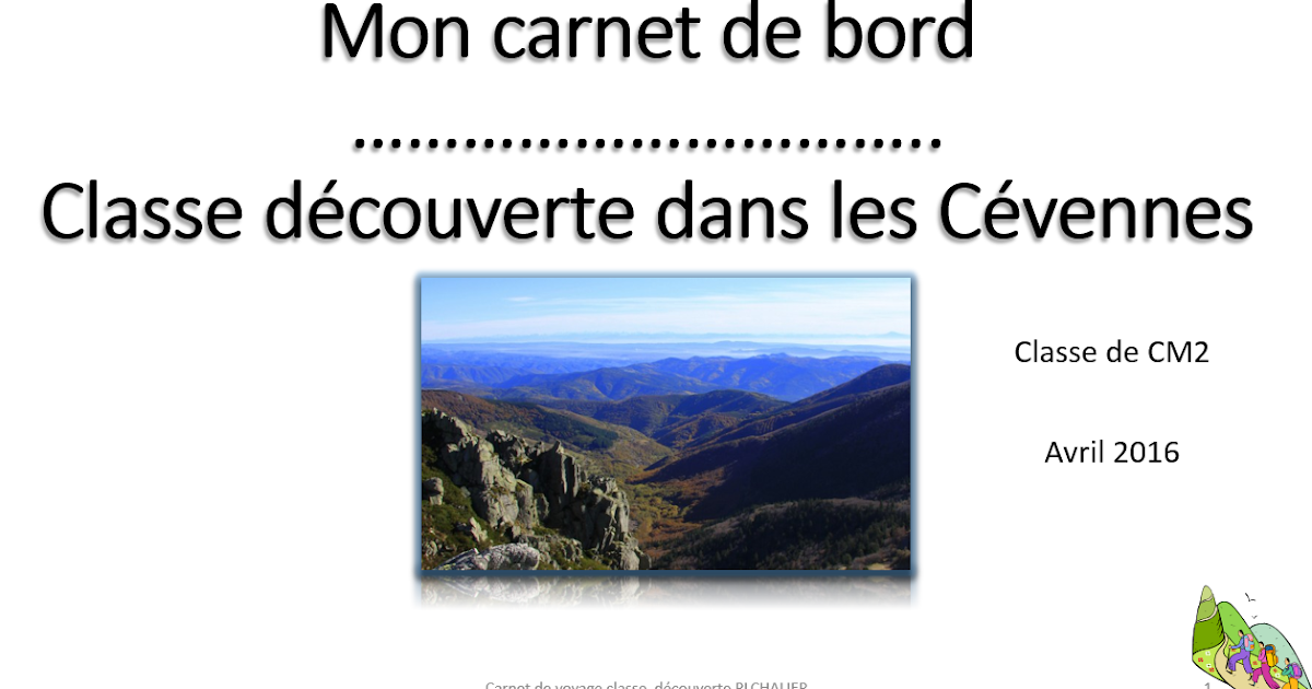 PDC (Préparation De Classe): Un carnet de bord pour classe découverte