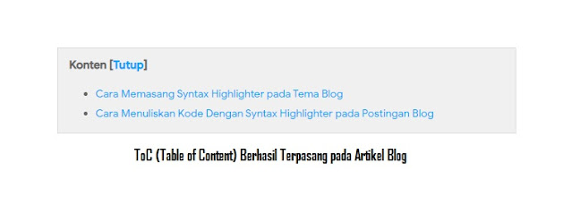 Cara Membuat Daftar Isi Artikel Otomatis di Blogger Cara Membuat Daftar Isi Artikel Otomatis di Blogger
