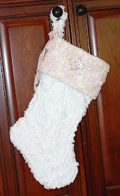 Cameo Cottage Designs: Vintage Chenille Christmas Stocking With Lace ...