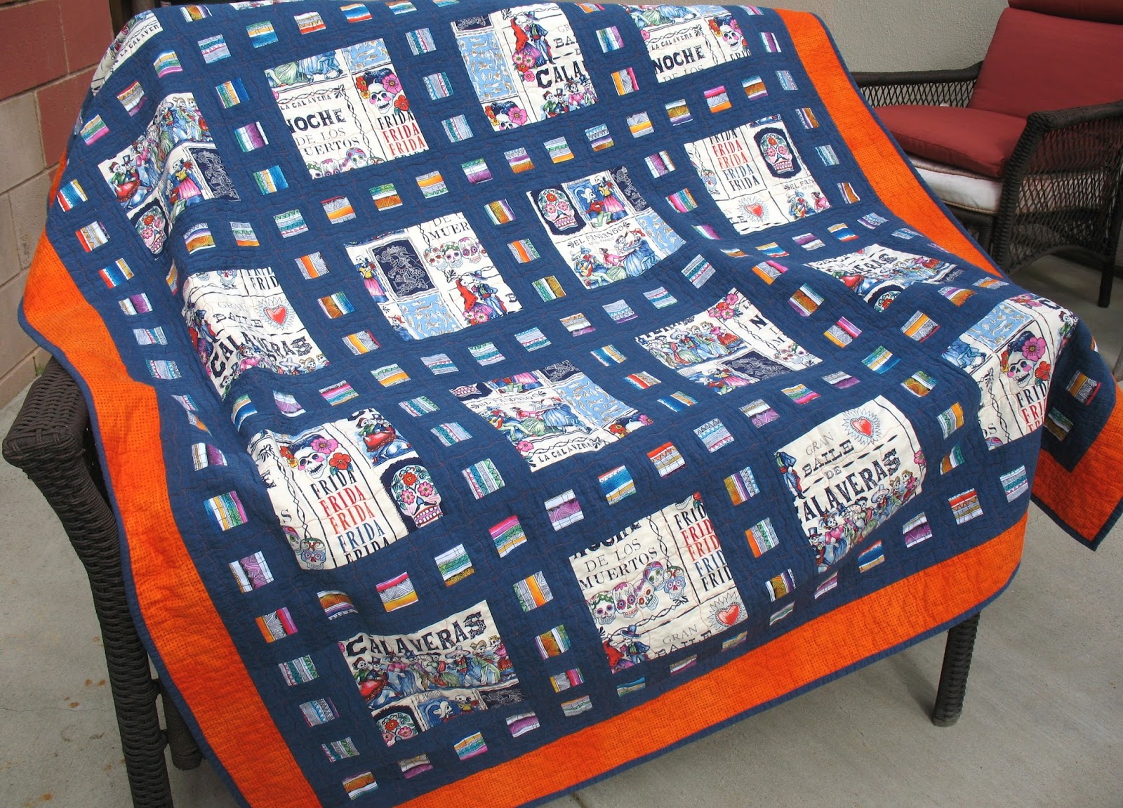 Ye Olde Day of the Dead Slide Show Quilt (73)