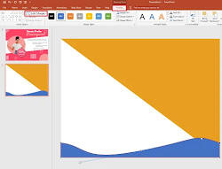 poster powerpoint template ppt gratis objek lengkungan membuat pada
