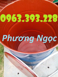 Thùng phuy sắt nắp mở cũ, thùng phuy sắt có đai, thùng phuy 220L Z1524001470628_100f01607dafe949a0804c9612321fcf