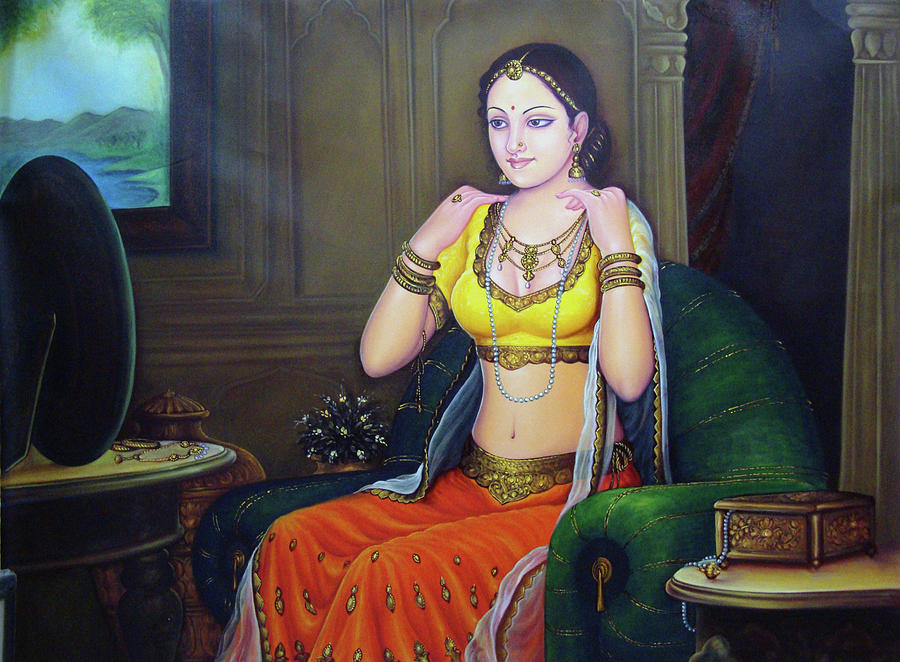 50 Most Beautiful Indian Women Paintings of All Times