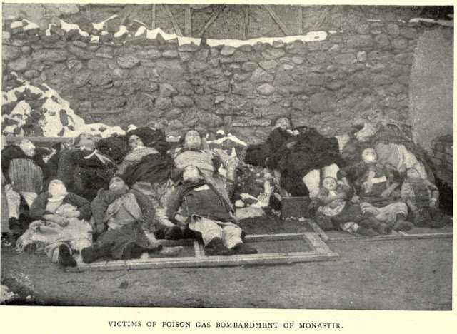 Victims of poison gas bombardment of Monastir (Bitola)