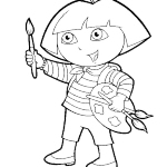 Free Dora The Explorer Coloring Pages 13