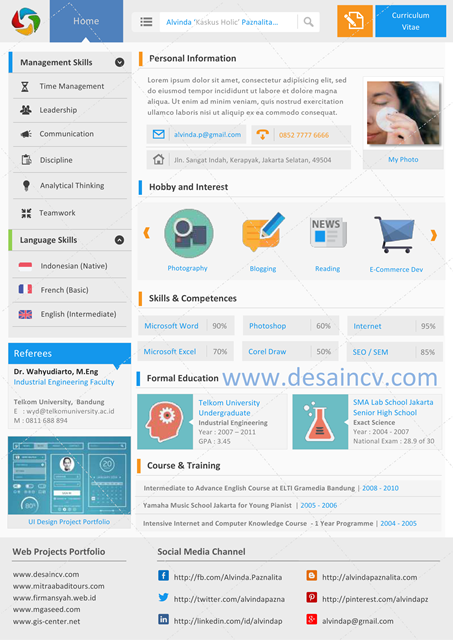 Desain CV Kreatif: CV Kreatif Kaskus  Inspired from 