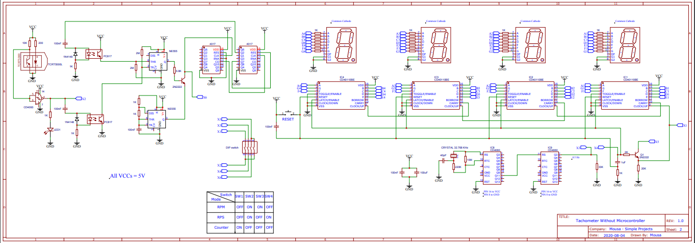 Non Contact Tachometer Without Microcontroller ~ Simple Projects