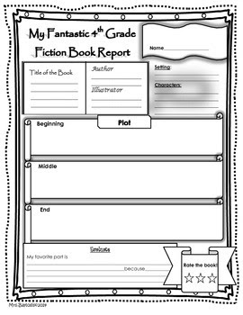 example of fourth grade book report | rxuxa
