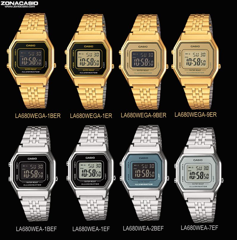 Zona Casio: Nuevos Casio LA680W: vuelven los dorados, y se van los cobrizos