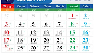 Kalender Lengkap Tahun 2021 Kalender Lengkap Tahun 2021