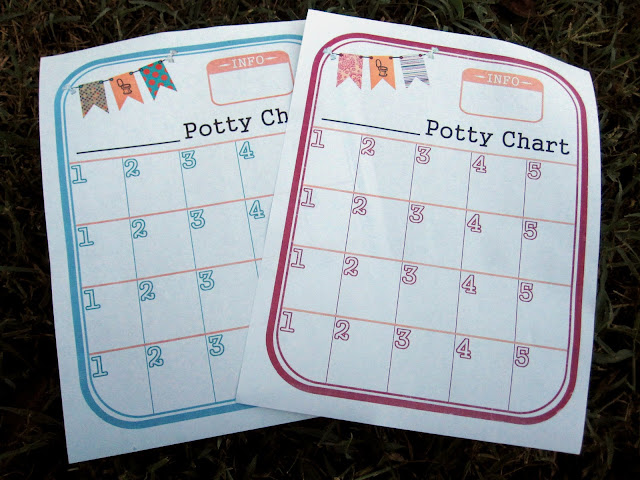 Boys and Girls Potty Training Chart Free Printables