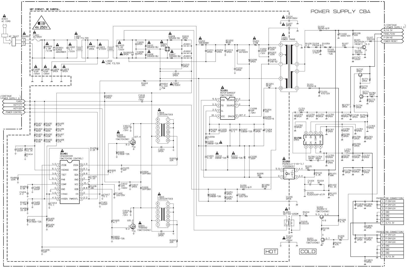 Electro help: Philips 46PFL3706-F7 – LCD TV – Power board schematic