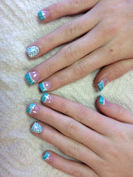 nails spring nail french acrylic turquoise designs break teal tips tip chevron cute finger length solid ring hair passion friend