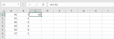substract value from cell