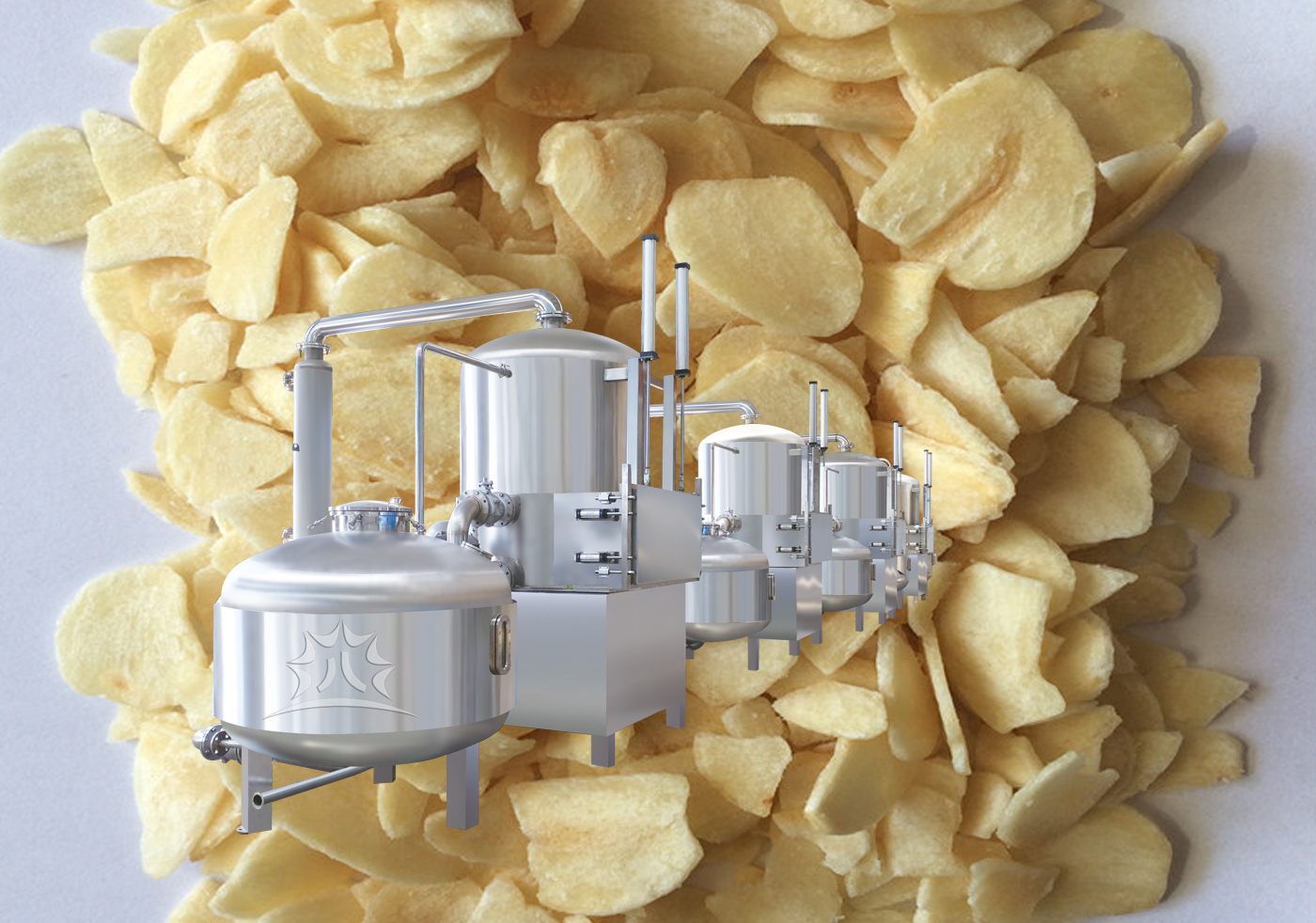 Vacuum fryer fried broccoli vacuum fryer