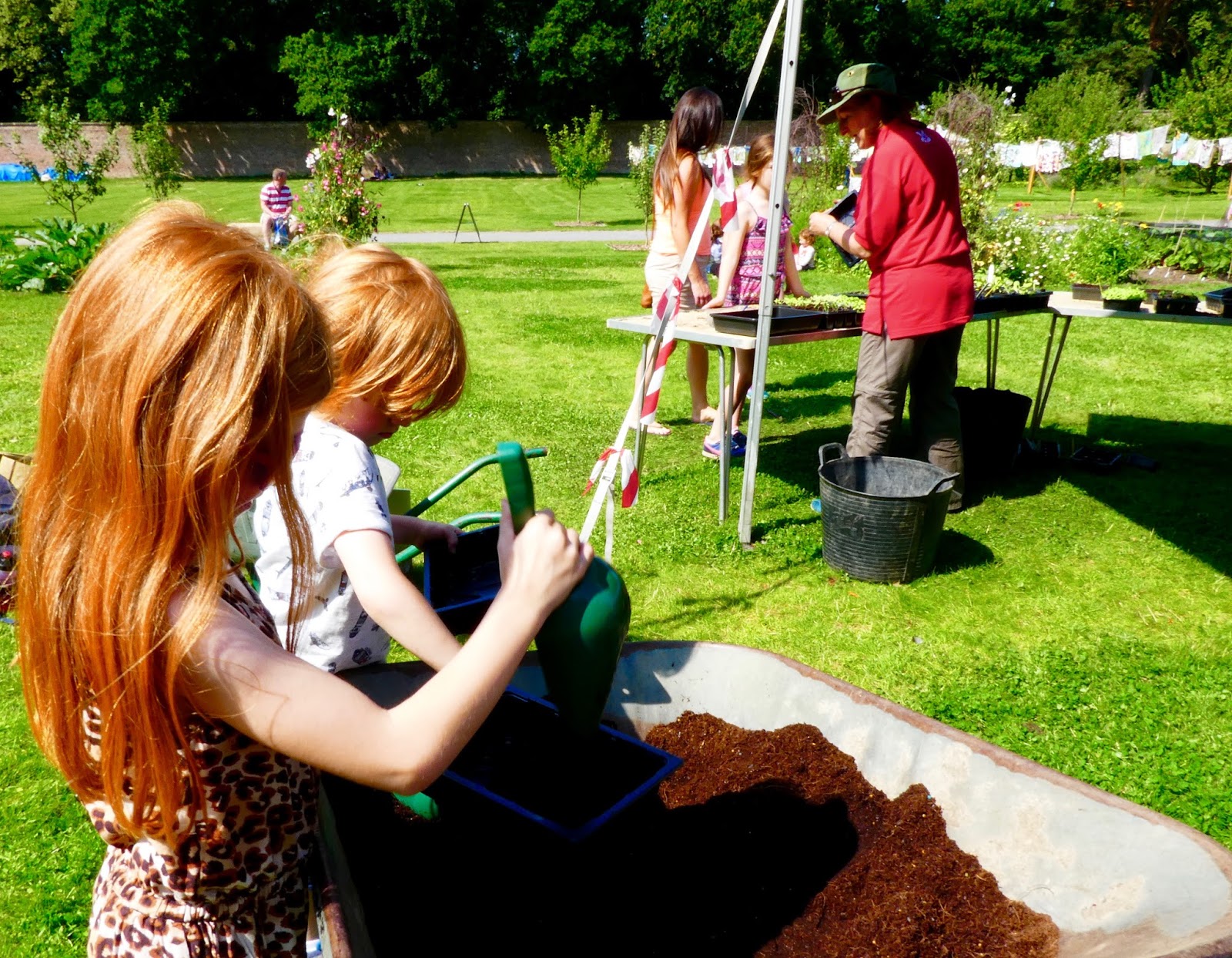 Gibside - A North East National Trust Property that's ideal for Picnics, Adventure Playground fun and beautiful gardens - Walled Garden create your own salad tray activity