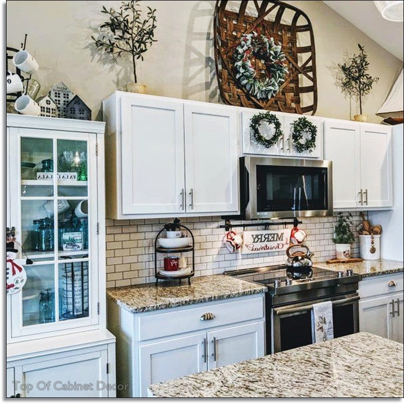 Minimalist Decorating Top Of Kitchen Cabinets for Living room