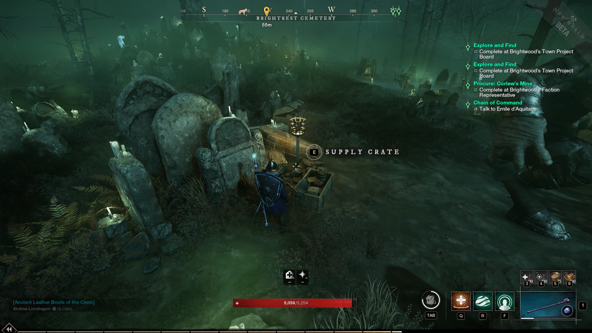 New World Brightrest Cemetery chest locations