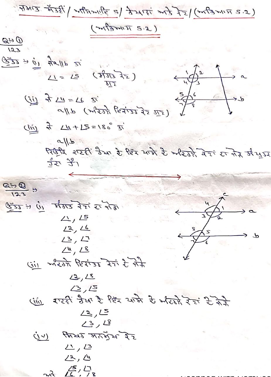 5Lines and Angles Class 7