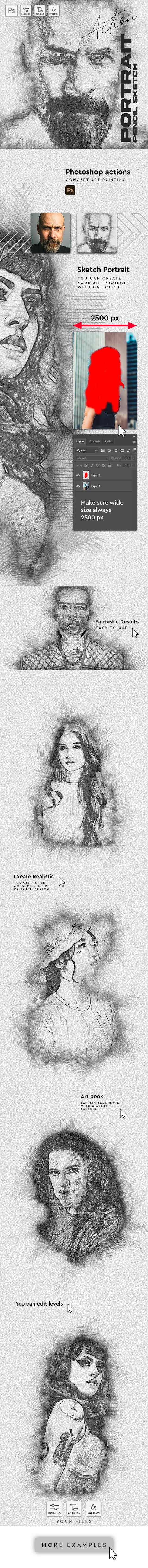 GraphicRiver - Sketch Portrait - Pencil Photoshop Action 30365021 2 Template