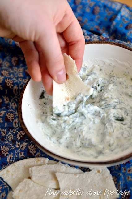 Spinach Greek Yogurt Dip borani esfenaj