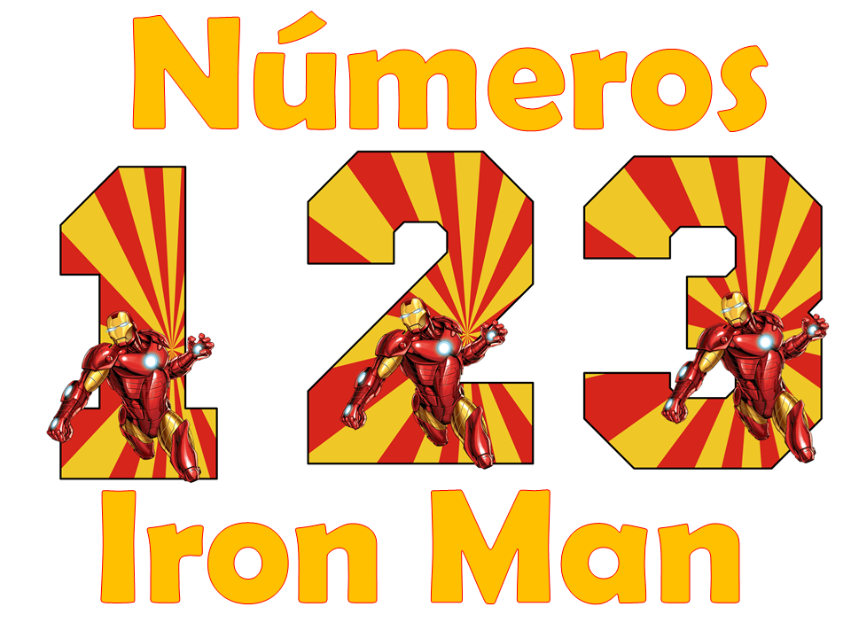 Kits imprimibles gratis Números Iron Man