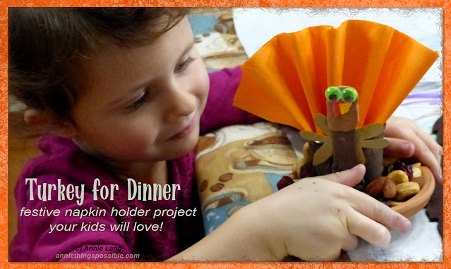 Annie Lang shows you how to make Turkey Napkin Holders for Kids.  For more creative craft fun visit Annie Things Possible  http://www.anniethingspossible.com
