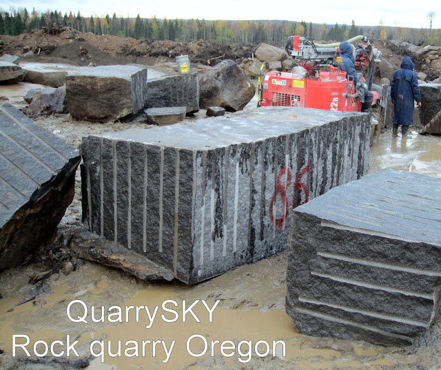 Granite, rock, sand and gravel quarry in USA Foto compilation "Rock