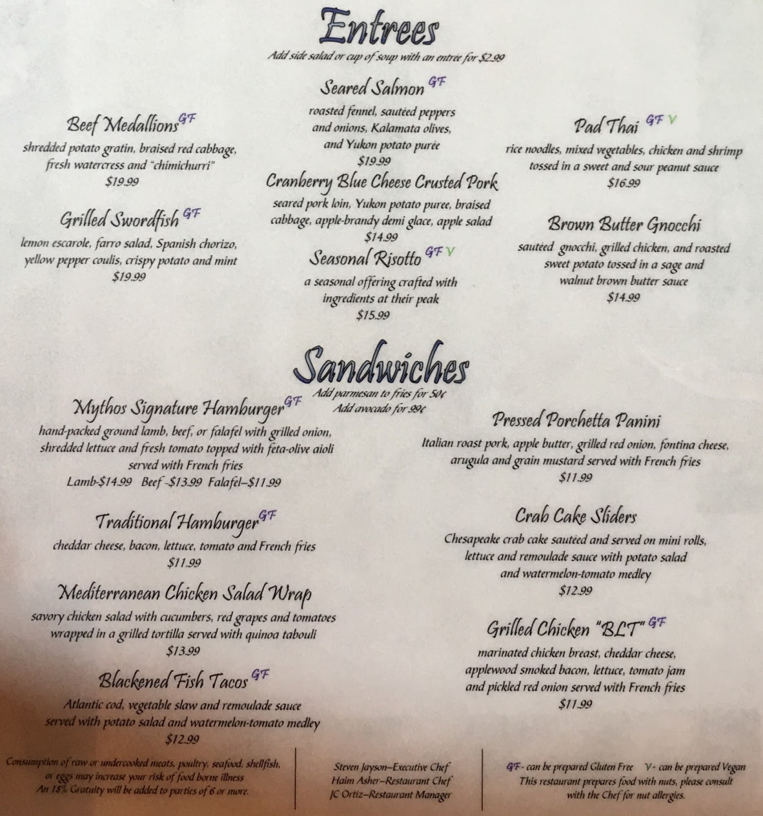 Alexis's Gluten Free Adventures Mythos Restaurant Universal's Islands of Adventure