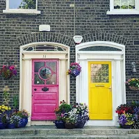 Images of Dublin: Pink and yellow doors