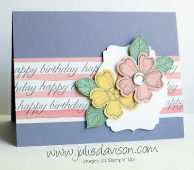 Stampin' Up! Birthday Blossoms Stamp of the Month Club Card Kit by Julie Davison #stampinup www.juliedavison.com