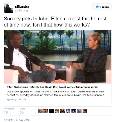 ellenapolog Ellen Degeneres defends herself after the Usain Bolt meme backlash