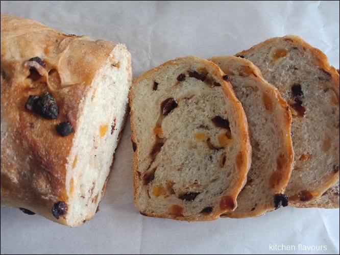 kitchen flavours Saturday Morning Fruit And Nut Toast (Sourdough)
