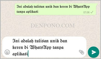 Membuat Tulisan Unik dan Keren di WhatsApp