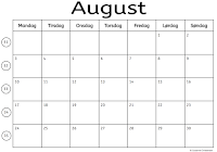 Ideer til Kalender og ugeplaner