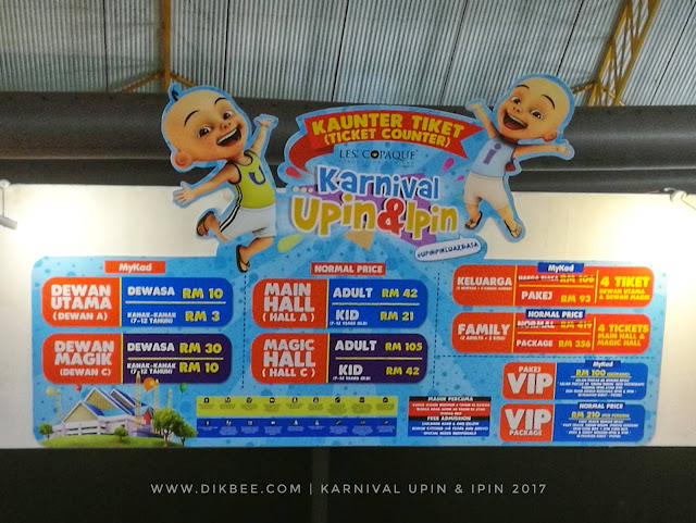 harga tiket masuk Suasana Meriah Di Karnival Upin & Ipin 2017