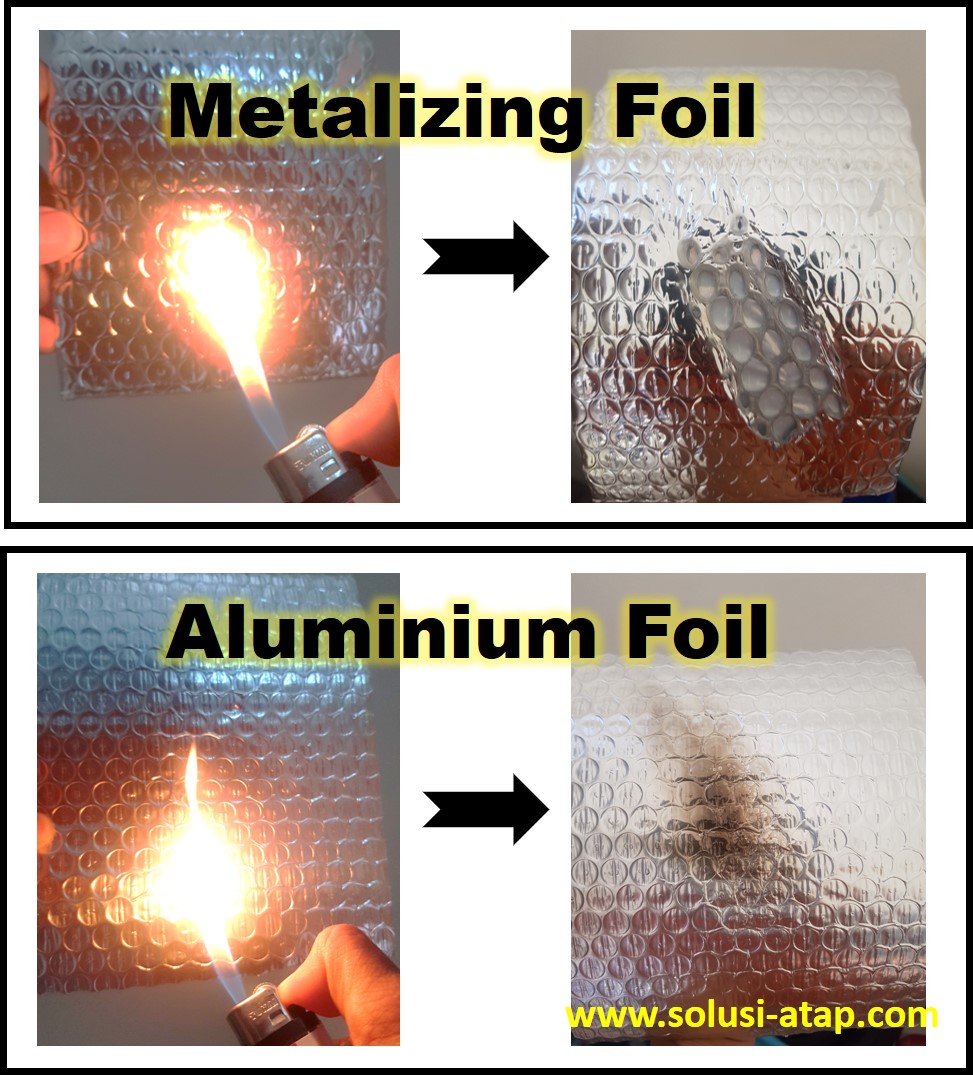 PERBEDAAN INSULASI ATAP BERBAHAN ALUMINIUM FOIL DENGAN METALIZING FOIL
