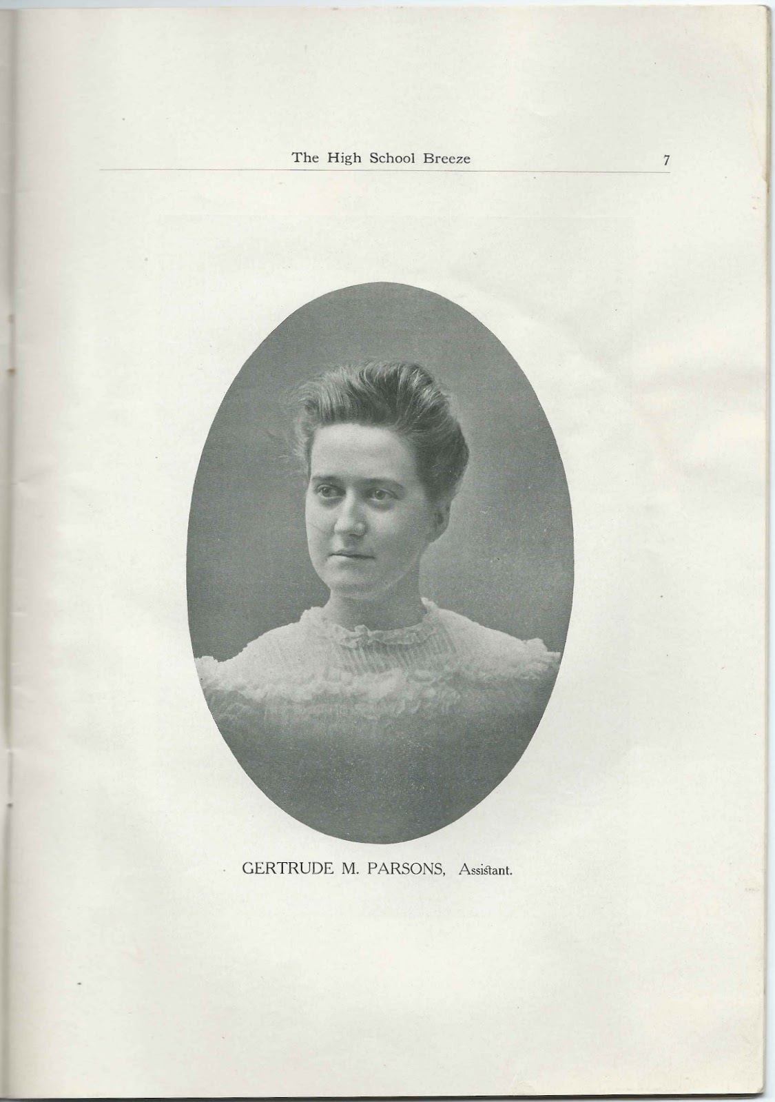 Heirlooms Reunited January 1907 Issue of "The High School Breeze" of