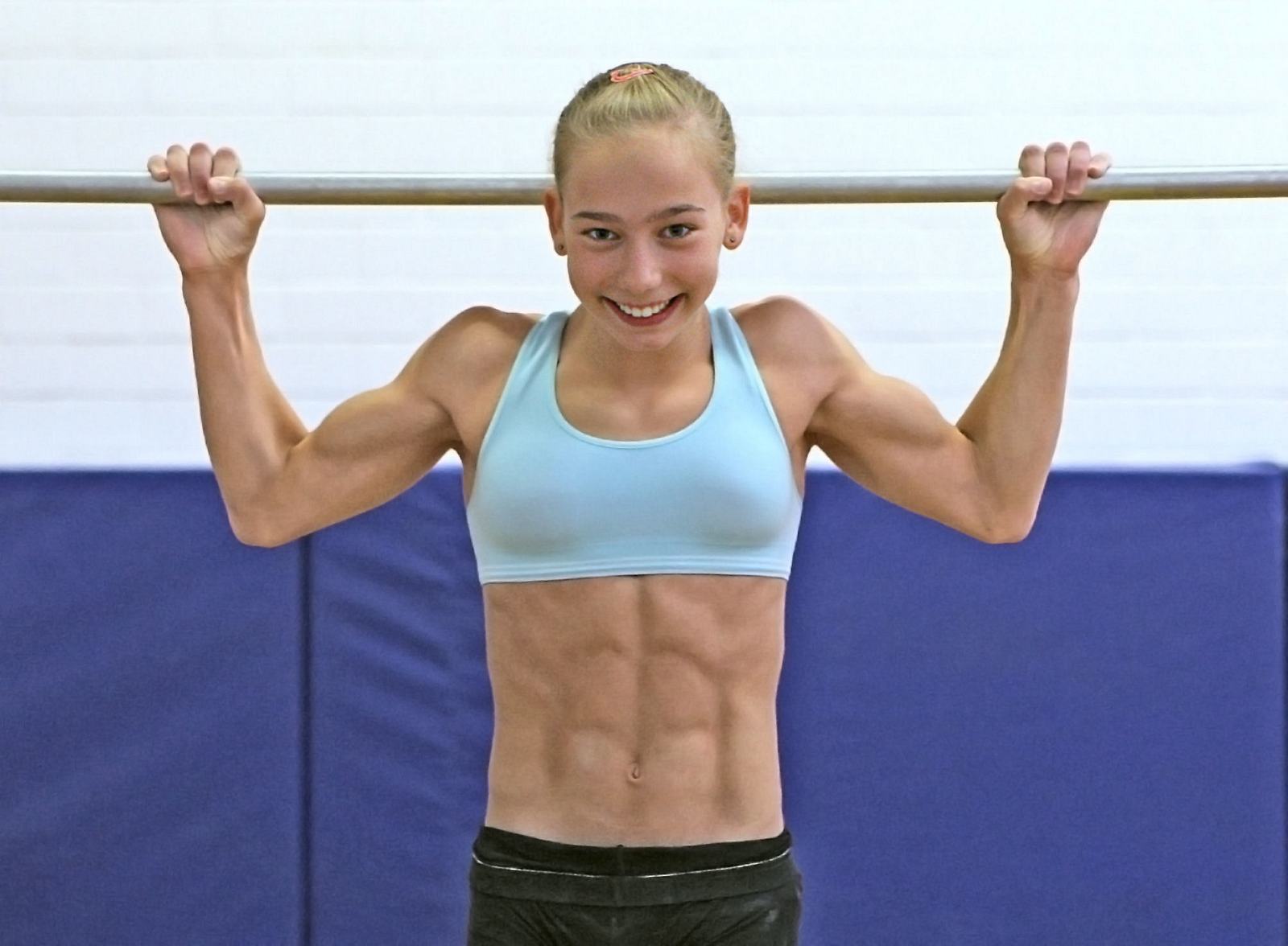 Teen Female Gymnast Abs 96