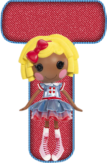 Abecedario Rojo Lalaloopsy. Red Alphabet Lalaloopsy.