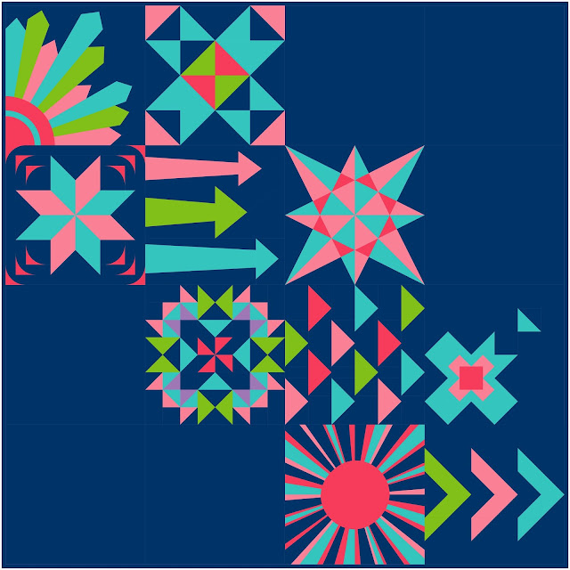 Slice of Pi Quilts FREE Moving Forward Quilt Block Designer Shop Hop