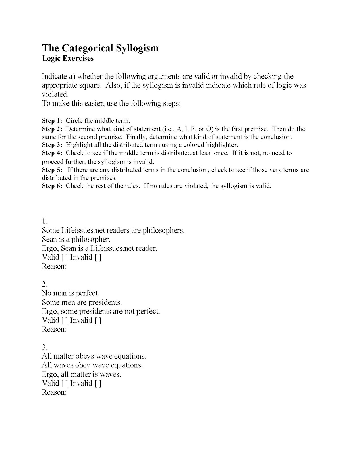 Categorical Syllogism s Rules And Exercises categorical-syllogism-s-rules-and-exercises